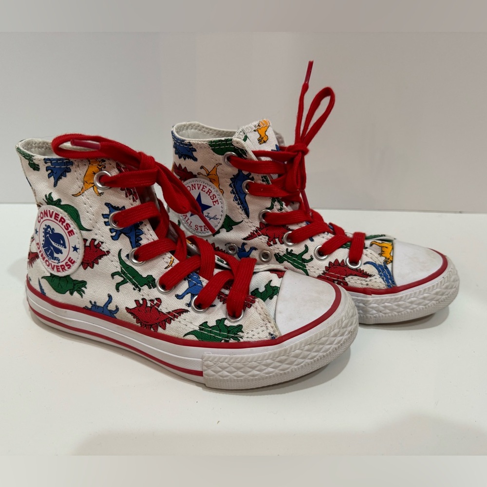 Converse Children’s Dinosaur Hightop Sneakers, Like New Size 12
